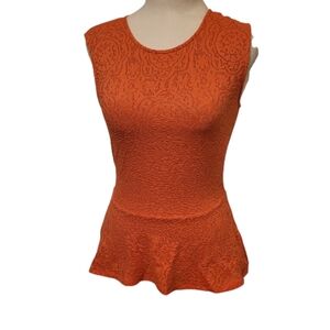 BCBGMAXAZRIA Peplum Top Orange sz XS